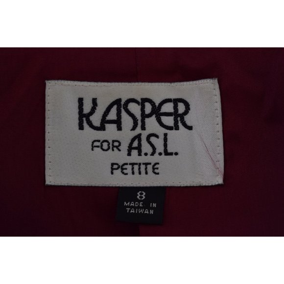 Vintage 90s Green and Purple Plaid Rayon Blazer by KASPER size 8 - Picture 10 of 10